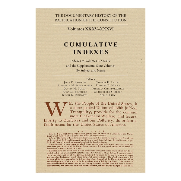 Constitution by the States: Cumulative Indexes