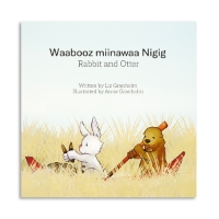 Rabbit and Otter book cover featuring illustration of rabbit and otter in field