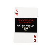 Sample playing card from the German set of Lingo cards.