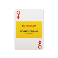 Sample card from Lingo's Spanish set. This one has the Spanish translation of "No problem" and a pronunciation guide.