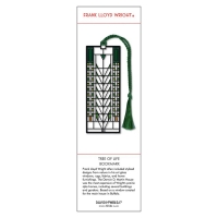 Frank Lloyd Wright Tree of Life Bookmark in packaging with the back description and image of bookmark.