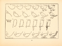 Sample page from "What to Draw and How to Draw It" showing guide steps for drawing a bird.