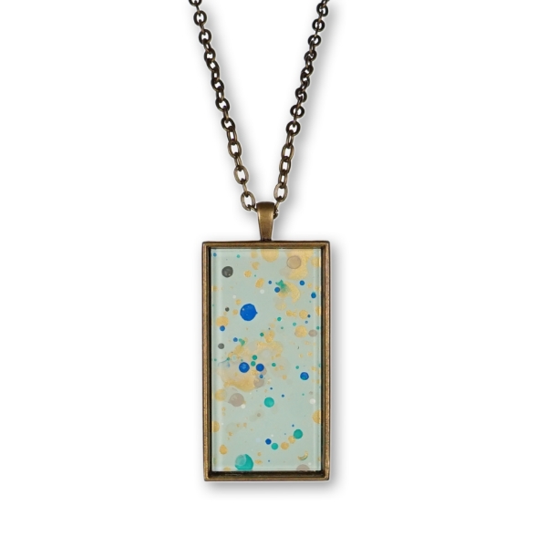 Picture of Splatter Painted Pendant - Caribbean Waters 