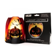 The Jack-O-Lantern Luminary Lanterns - Set of 4 in its packaging