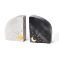 Picture of Sun and Moon Marble Bookends