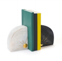 Picture of Sun and Moon Marble Bookends