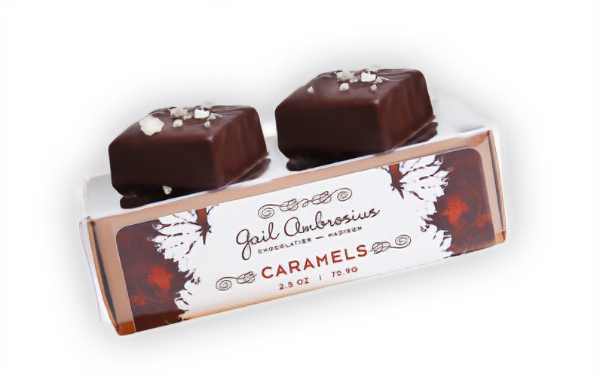 Chocolate covered caramels from Wisconsin chocolatier Gail Ambrosius.