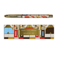 Ball point pen with colorful "Saguaro Forms" design by Frank Lloyd Wright.